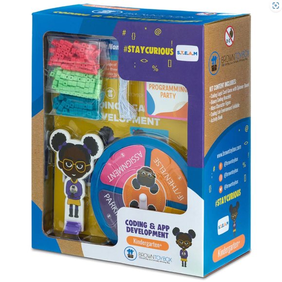 NEW Brown Toy Box Coding and App Development Steam Kit/Kids Coding Activity Box - Picture 1 of 10